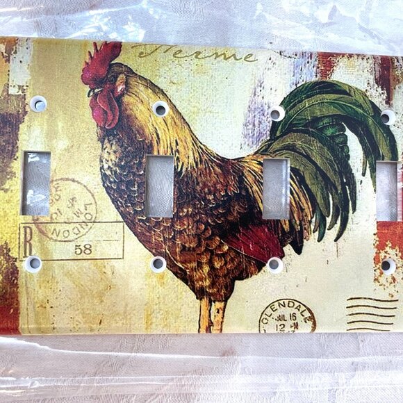 Other - Rooster Electrical Cover Wall Plate Farmcore Vintage Style New in Package